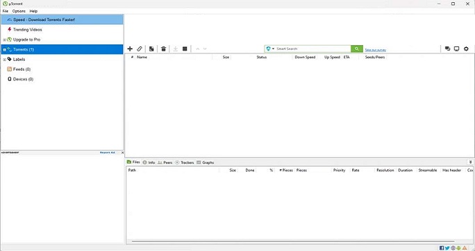 Az utorrent a megadott konfigurációink alapján tölt le torrenteket